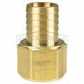 Dixon Hose Barb, 3/4 in, FNPT x Hose Barb, Brass, Domestic 1041212C